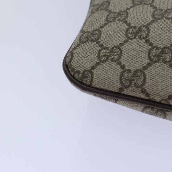 GUCCI GG Canvas Web Sherry Line Shoulder Bag PVC Beige Green Red Auth ep5130 - Picture 12 of 16